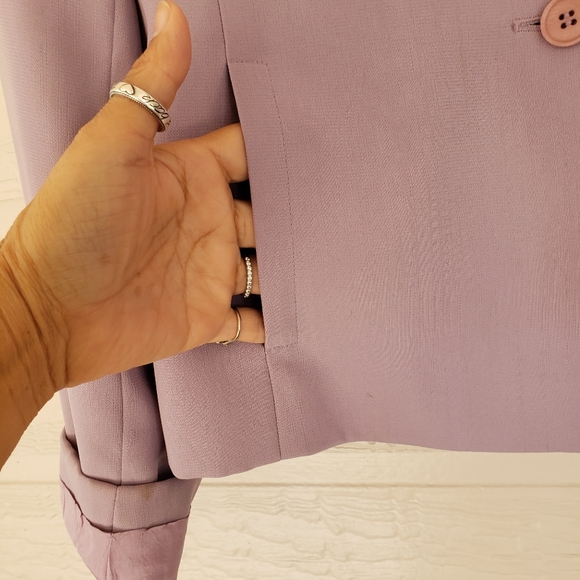 Vintage Blazer Jacket Due per Due collection Mauve lined Dressy Blazer j… - Picture 2 of 6